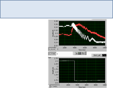 away from transducer but near middle