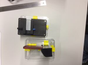 Aerial view of Single-Drop Fluorimeter Set-up. the distance from the iPhone's camera to the drop is 8 cm.