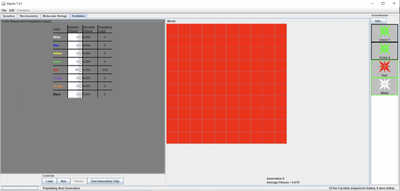 Shows how many generations it took to wipe out white flowers in Aipotu: Evolution