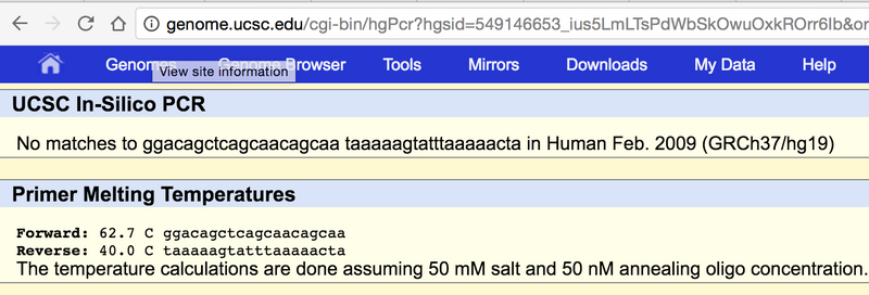 Disease-Specific Forward and Reverse Primers