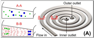Figure 20. Focusing can be achieved across the entire width of a channel using trapezoidal channels [14]