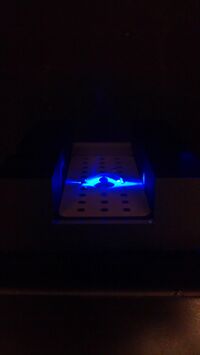 First picture of the water droplet on a super hydrophobic surface with NO DNA SAMPLE