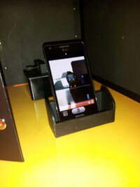 The interior. Samsung camera facing the slide