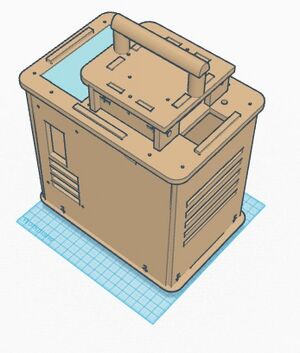 This isometric view shows the new improved handle attachment as well as the larger display screen