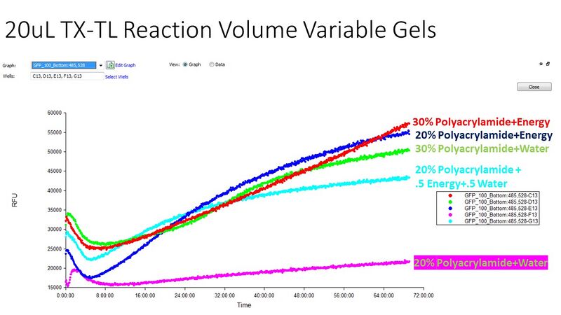 Cell Free Longevity with Polyacrylamide Gels Varying Gel Recipes