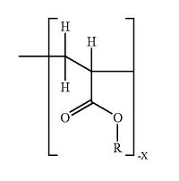 the adhesive polymer formulation comprises a polyacrylate adhesive polymer of the general formula