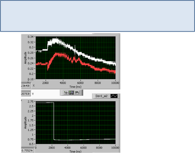 close to transducer but near middle