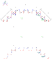 Back 3 faces (F,A,B) Inside view. Only in-facing aptamers which come off of oligo endpoints.
