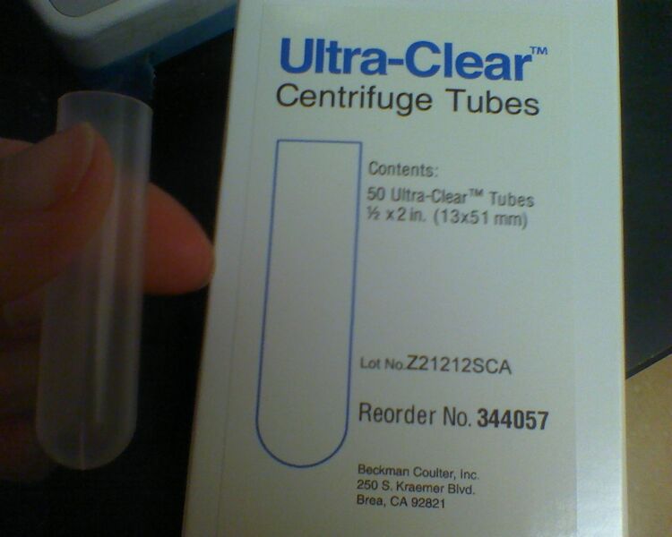 File:UltraClear ultracentrifuge tubes.jpg
